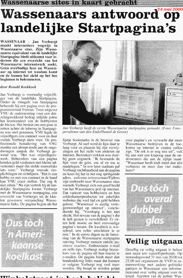 Wassenaars antwoord op landelijke Startpagina's